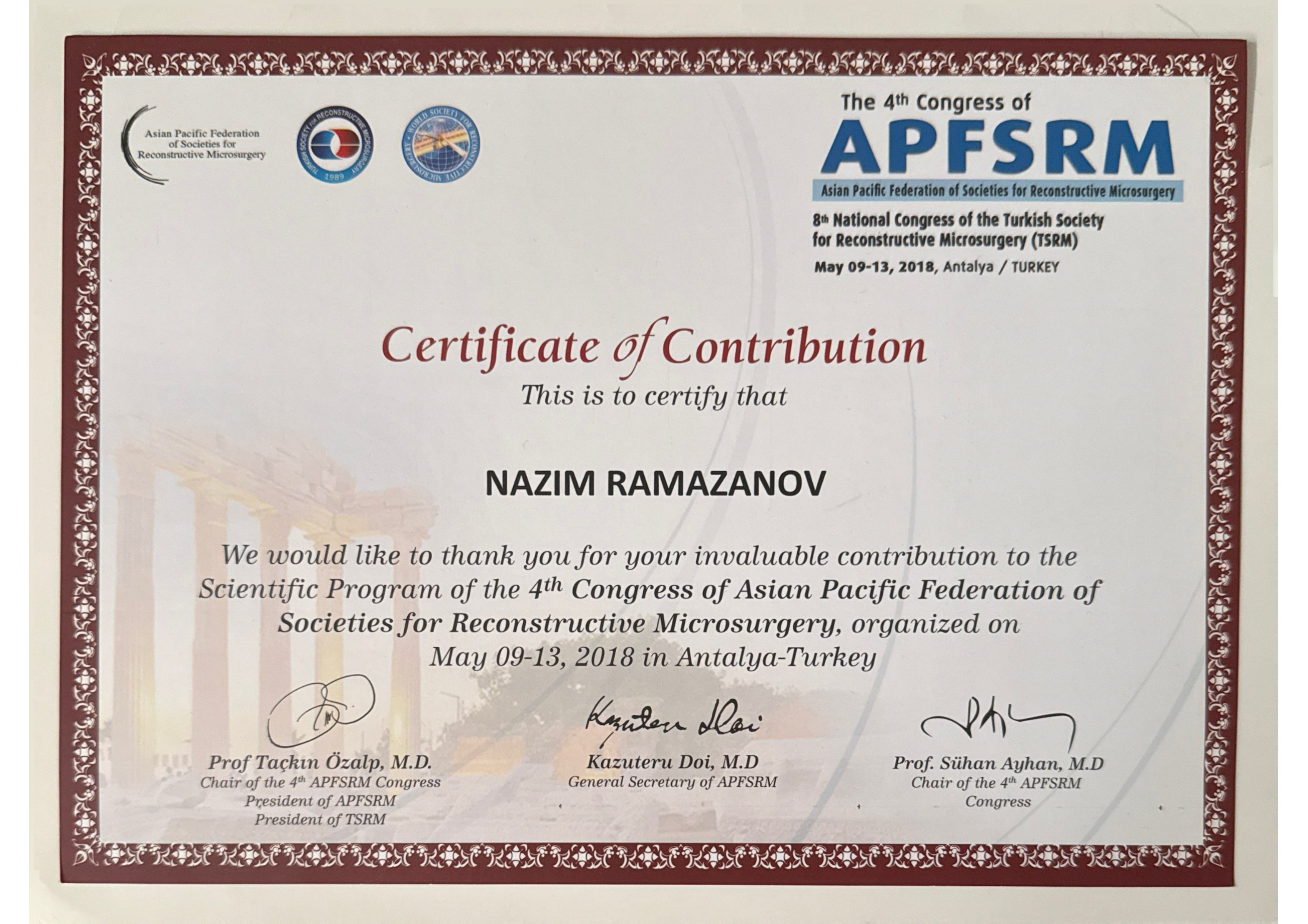 Scientific Program Contribution